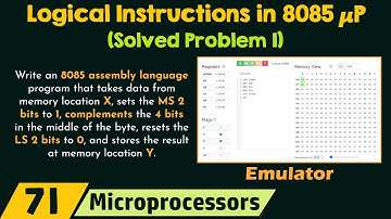 Logical Instructions in 8085 Microprocessor (Solved Problem 1)