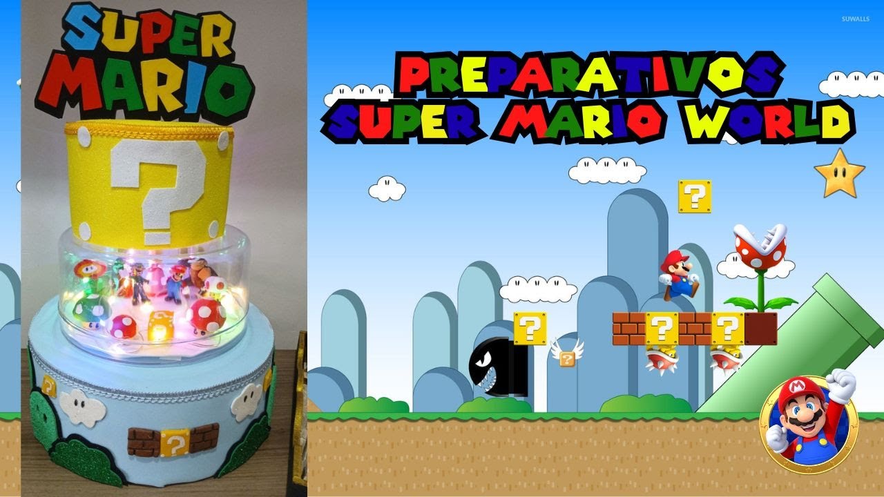 BOLO  AQUÁRIO FAKE - PREPARATIVOS TEMA SUPER MARIO WORLD