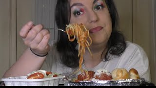 Real Mukbang | National Italian Food Day | Spaghetti and Meatballs ASMR | Eating Show