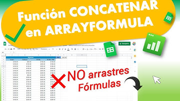 Cómo utilizar la función Concatenar con Arrayformula en Google Sheets
