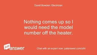 My heater is giving me a digital message E03 and is not