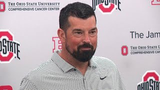 Ohio State head coach Ryan Day speaks at Big Ten Media Day