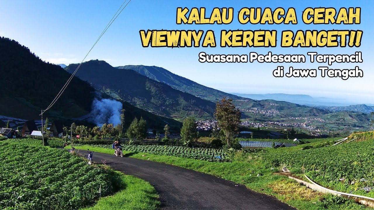 KEREN || Suasana pagi hari Desa Terpencil di Jawa tengah, ada Telaga, Kawah dan gunung