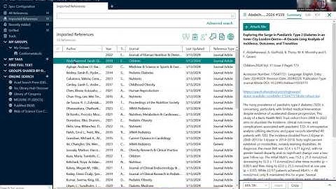 Importing 200 citations or less from EBSCOhost databases into EndNote 21