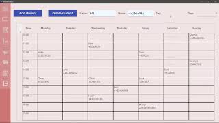 Teacher's schedule(WPF)