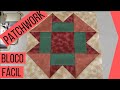 BLOCO de PATCHWORK Super Fácil e Lindo 🌷Ideal para Bolsas, Capas de Almofadas, Tapetes