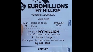 J’ai gagné a l’euromillions 11/09/2020