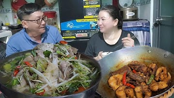 Cá lóc kho tiêu, đầu cá lóc nấu canh chua, mời cả nhà cùng ăn cơm..