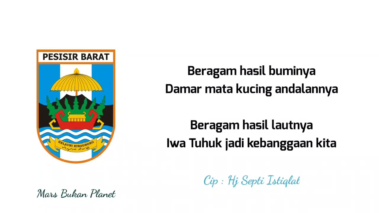 MARS PESISIR BARAT | Lirik Lagu