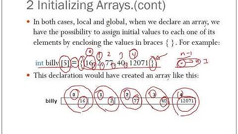C++ Programming - Chapter 6 Arrays Second Year