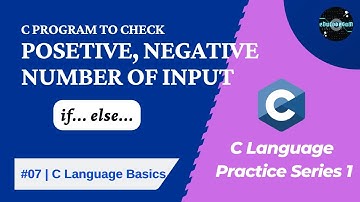 C Program to Check Positive Negative Number of User Input Integer | EduCodeSam