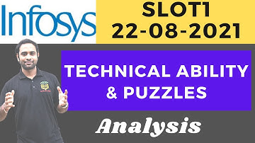 Infosys Slot1 Technical Ability & Puzzles | Infosys 10:00AM Exam Analysis