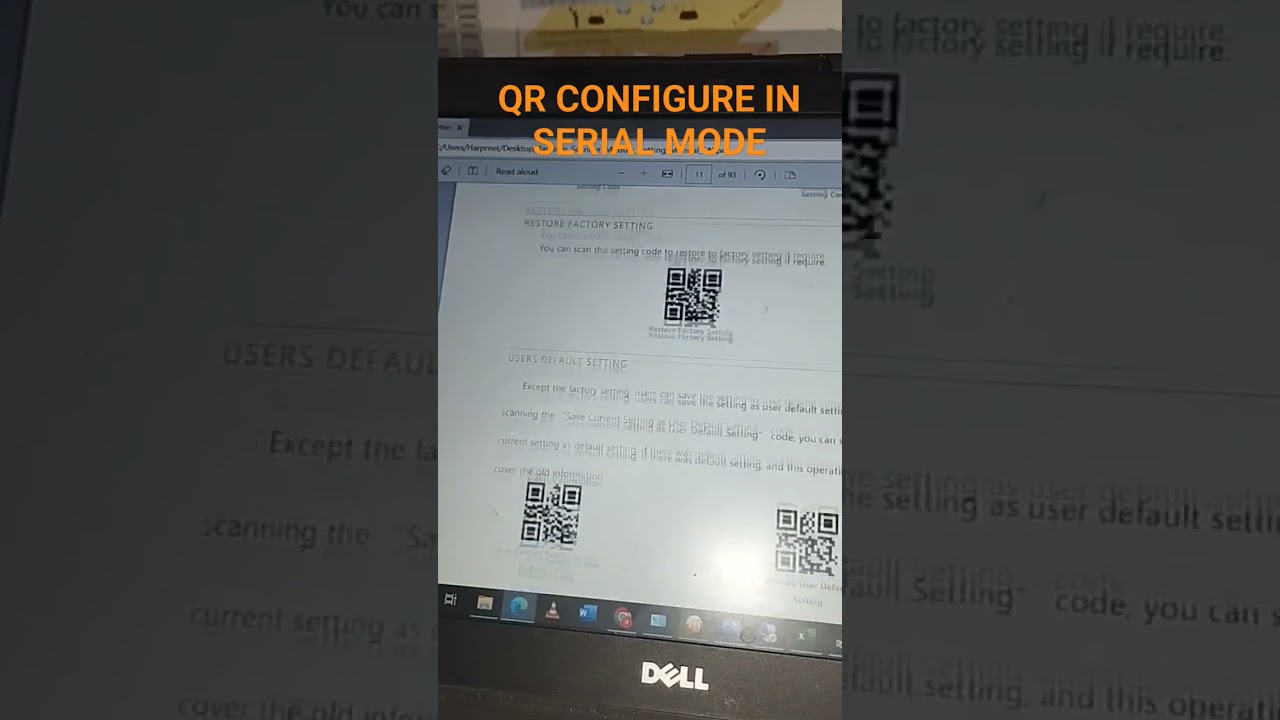 QR serial mode configuration 