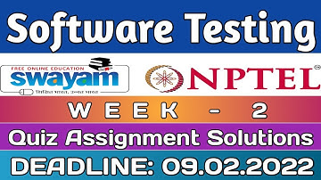 Software Testing | NPTEL | Week 2 | Assignment 2 Solutions | Jan 2022