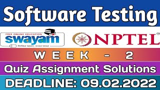 Software Testing | NPTEL | Week 2 | Assignment 2 Solutions | Jan 2022