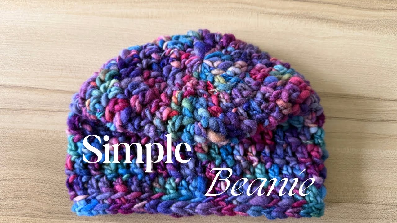 初心者　１時間で編める基本のかぎ編み ニット帽 (長編み)