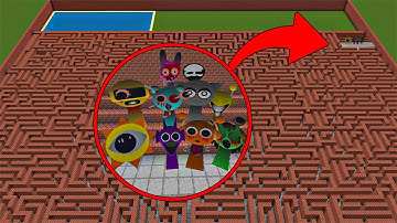 All Incredibox Sprunki Characters (Horror Version) in Maze Gmod Minecraft