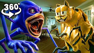 Shin Sonic Vs GOREFIELD Took Over Your House | Survive? (Scary VR 360° 4K Video) | Shin Sonic Tapes