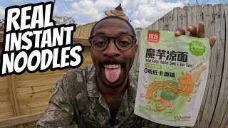TASTING INSTANT SWEET AND SOUR KONJAC NOODLES!