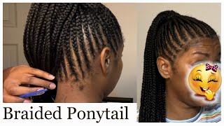 Braiding My Hair Up Into A Ponytail (Including The Back)-Small Feed-Ins