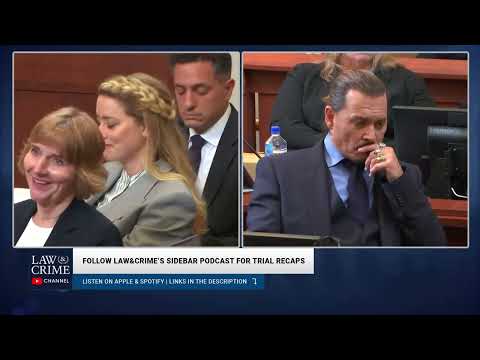 Amber Heard Shakes Her Head When Depp Lawyer Accuses Her of Lying About Rape