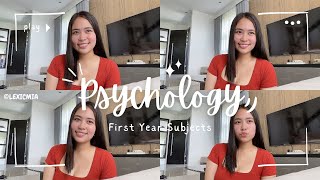 1ST YEAR BS PSYCHOLOGY SUBJECTS!   Tips and Tricks! #collegevlog 😊 | Lexi Comia (Philippines)