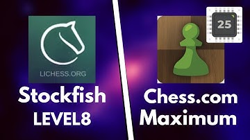 Lichess - Stockfish lvl 8 VS Chess.com Maximum bot lvl25 / Brilliant Queen Endgame