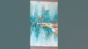 DIY Textured Abstract Art / Mixed Media Tutorial - How to Texture Canvas Step by Step for Beginners