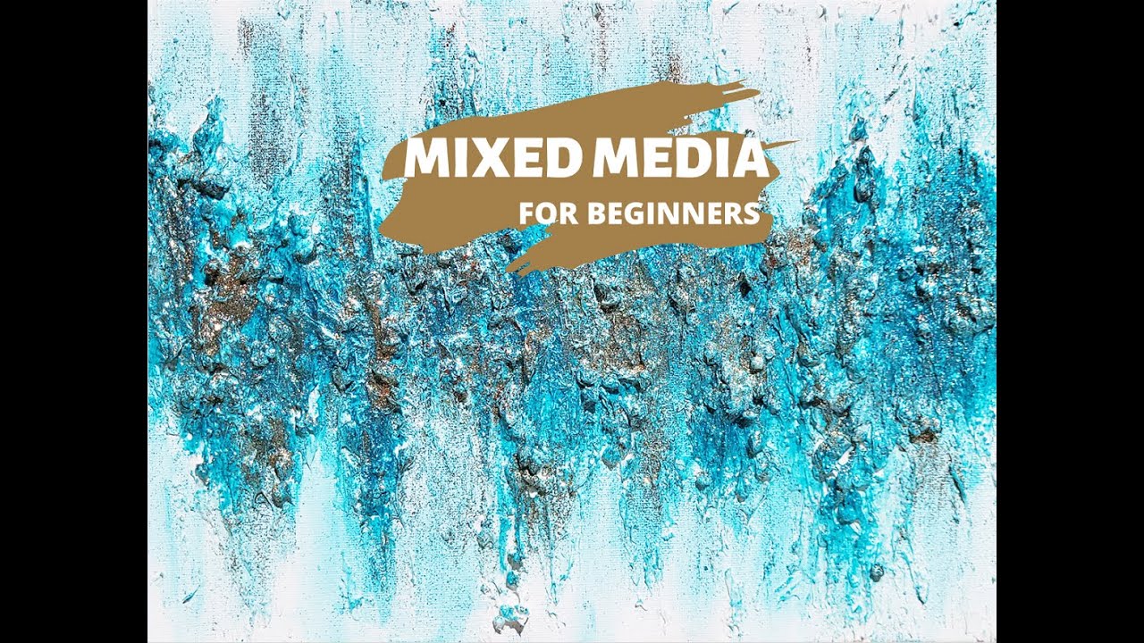 DIY Textured Abstract Art / Mixed Media Tutorial - How to Texture Canvas Step by Step for Beginners