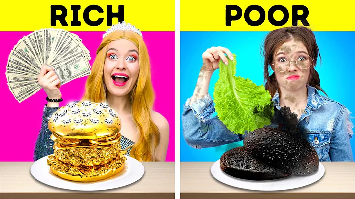 RICH VS NORMAL STUDENT || Eating Only Expensive Fo...