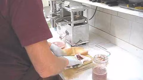 Grape juice made with the ZERO BLOWBACK cutter on a WHF juicer. A Norwalk juicer alternative.