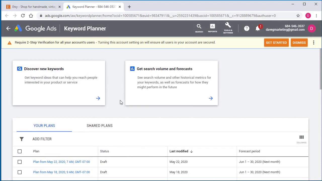 How to get free keyword search volume data - Etsy Research Software Craft Inspector
