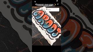 Arooj Name Art 🎨✨ | 3D Bubble Letter Design #shortsfeed #shorts