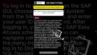 How to Log In and Navigate SAP &amp; Oracle Interface | Beginners Guide