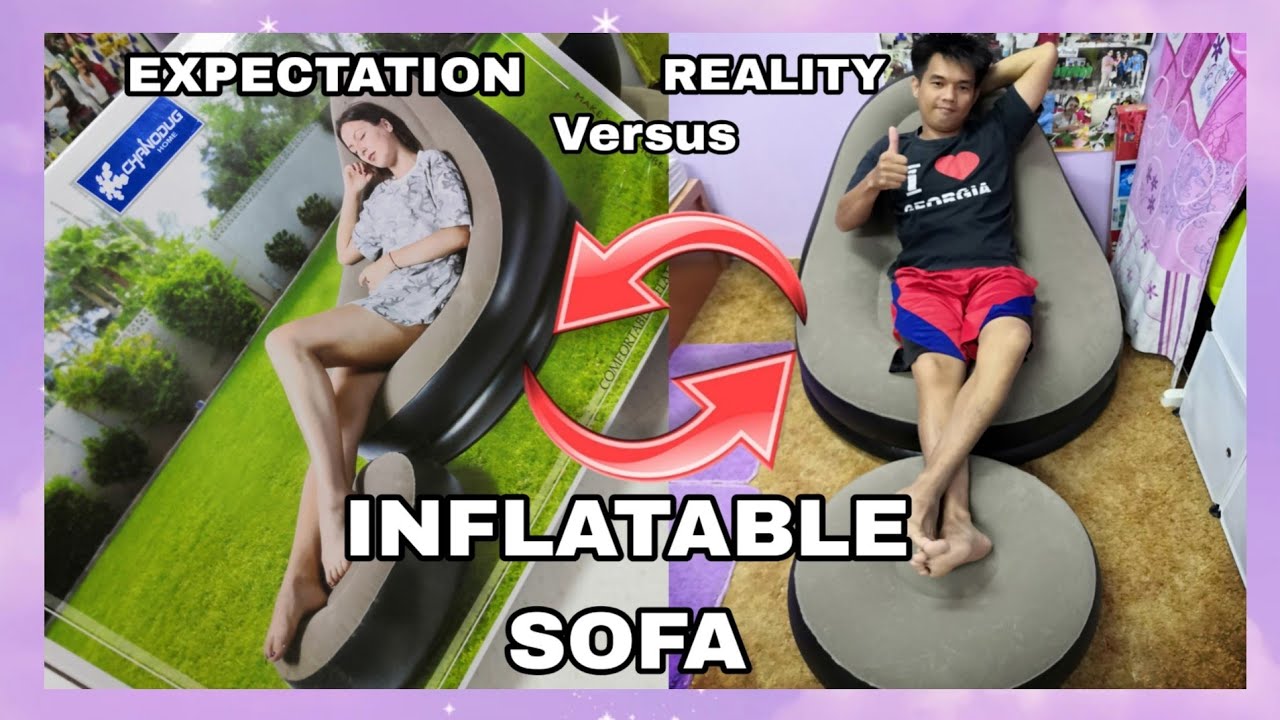 🇶🇦QATAR 2022GENERIC PORTABLE INFLATABLE SOFA WITH FOOTREST REVIEWLucy Pagalan YouTube