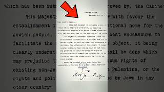 The Letter That Started The Israelpalestine Conflict