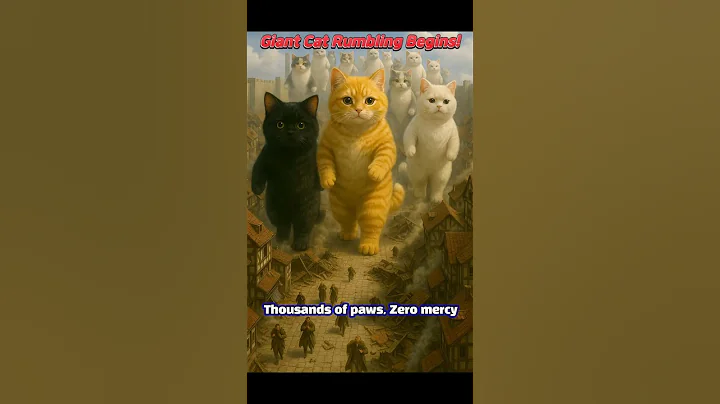 Watch the video about Giant Munchkin Cats Start The Meowbling 🐾 (Attack on Titan Parody) #catmeme #funnycats #animation