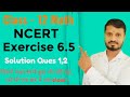 class 12 Math ex 6.5 ques 1,2 Maxima and Minima