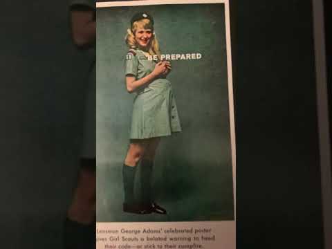 1969 POSTER OF PREGNANT GIRL SCOUT IN PLAYBOY MAGAZINE ~ MISOGYNY SEXISM  PORN CULTURE