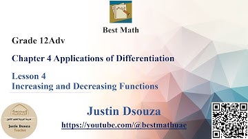 Increasing and Decreasing Functions  | Applications of Differentiation |