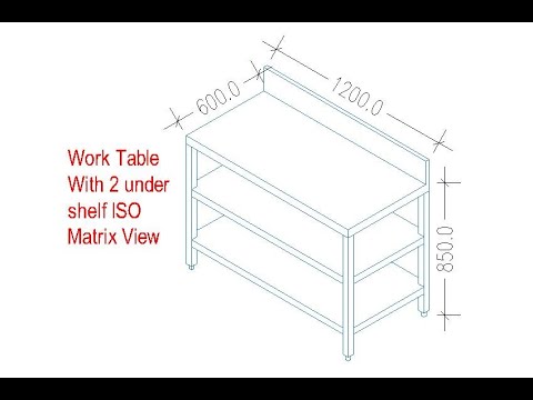 Work Table With 2 Under Shelf Complete Full Video ISO Matrix View - YouTube