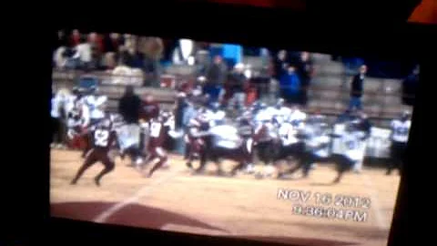 Ty Armstrong #50 Maplesville laying a hit onside k
