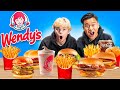 Eating ENTIRE Wendy&#39;s Menu with Moochie!