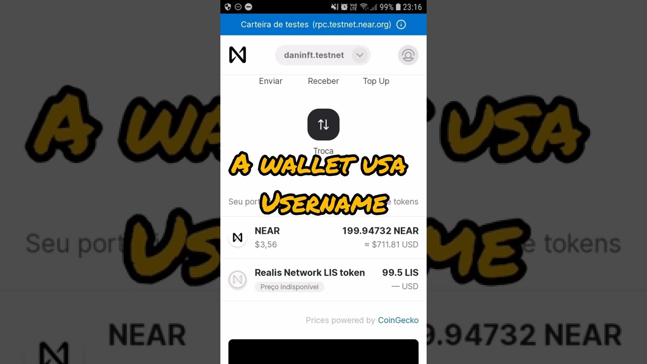 Realis network libera Saque da LIS Near wallet