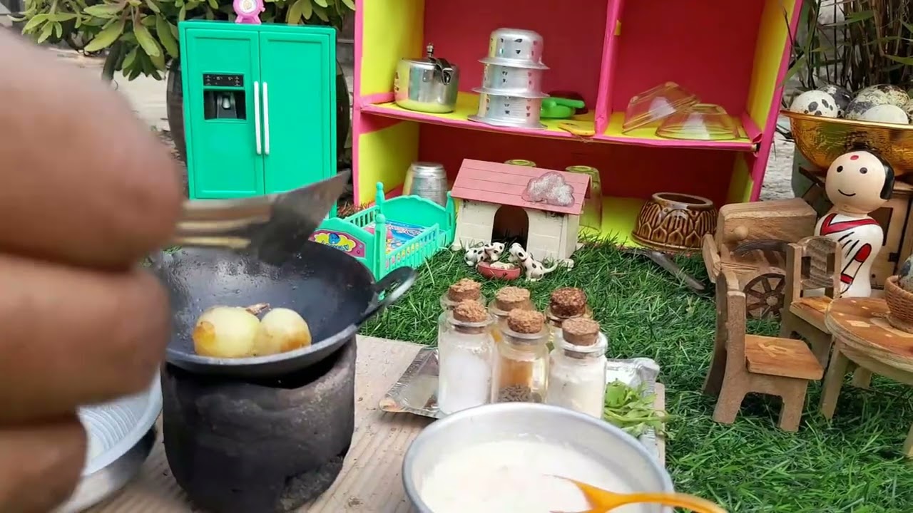 Miniature Egg Thali | Egg Masala + Fry + Surprise |Miniature Roasted Egg Masala | Egg Curry Recipe |