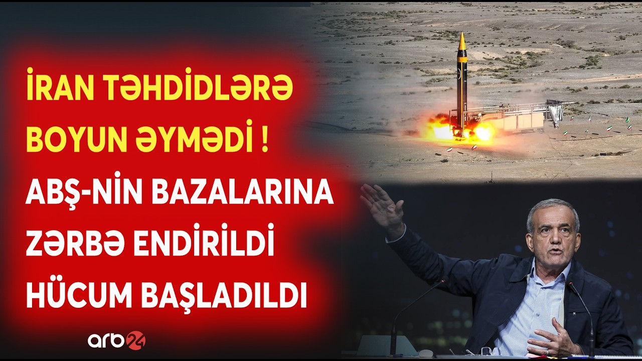 İrandan ABŞ-yə DAHA BİR ZƏRBƏ: Tehran təhdidlərə SƏRT CAVAB VERDİ - Hərbi bazalar RAKETLƏRLƏ VURULDU