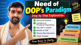Need of OOPs Paradigm | Object-Oriented Programming | OOPs Concepts | Java | CSE