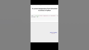 To convert temperature from Fahrenheit to Celsius in Python ( python for beginners )
