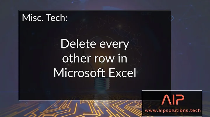 Delete every other row in Microsoft Excel