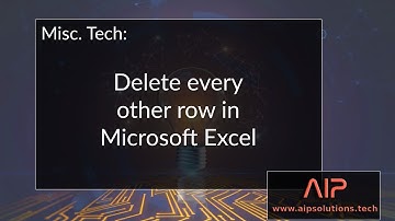 Delete every other row in Microsoft Excel